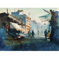 Javid Tabatabaei, 10 x 14 Inch, Watercolour on Paper, Cityscape Painting, AC-JTT-009