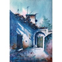 Javid Tabatabaei, 14 x 21 Inch, Watercolour on Paper, Cityscape Painting, AC-JTT-016