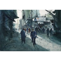 Javid Tabatabaei, 15 x 22 Inch, Watercolour on Paper, Cityscape Painting, AC-JTT-027