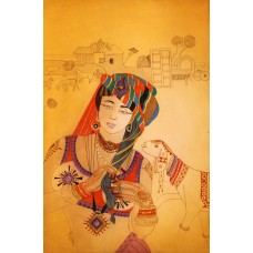 A. H. Rizvi, 15 x 22 inch, Watercolor on Paper, Figurative Painting-AC-AHR-015