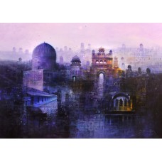 A. Q. Arif, 36 x 48 Inch, Oil on Canvas, Cityscape Painting, AC-AQ-289