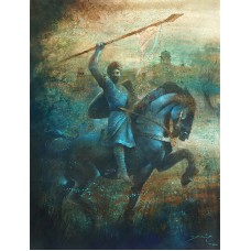 A. Q. Arif, Move Forward, 36 x 48 Inch, Oil on Canvas, Figurative Painting, AC-AQ-307