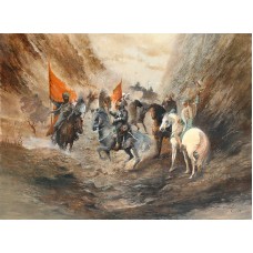 A. Q. Arif, Rejoicing Conquest, 36 x 48 Inch, Oil on Canvas, Cityscape Painting, AC-AQ-296