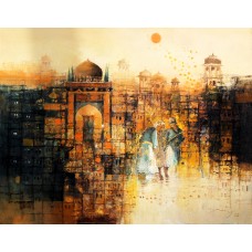 A. Q. Arif, 22 x 28 Inch, Oil on Canvas, Cityscape Painting, AC-AQ-028