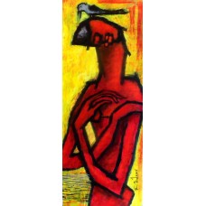 A. S. Rind, Untitled, 18 x 48 Inch, Acrylic on Canvas, Figurative, Painting- AC-ASR-033