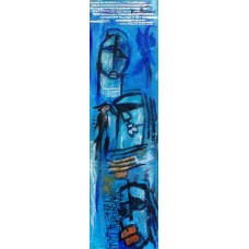 A. S. Rind, Untitled, 14 x 54 Inch, Acrylic on Canvas, Figurative, Painting- AC-ASR-035