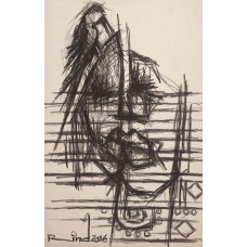 A. S. Rind, 21 x 14 Inch, Charcoal On Paper , Figurative Painting, AC-ASR-415