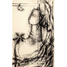 A. S. Rind, 22 x 14 Inch, Charcoal On Paper , Figurative Painting, AC-ASR-397