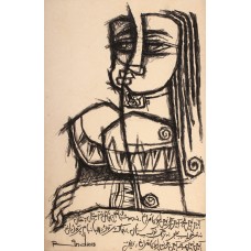 A. S. Rind, 22 x 14 Inch, Charcoal On Paper , Figurative Painting, AC-ASR-422