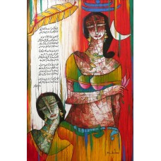 A. S. Rind, 24 x 36 Inch, Acrylic On Canvas, Figurative Painting, AC-ASR-244