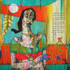 A. S. Rind, 24 x 24 Inch, Oil on Canvas, Figurative Painting, AC-ASR-497