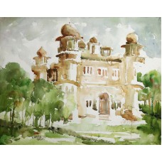 Abdul Hayee, 20 x 26 inch, Watercolor on Paper, Cityscape Painting, AC-AHY-040