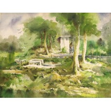 Abdul Hayee, 20 x 26 inch, Watercolor on Paper, Landscape Painting, AC-AHY-045