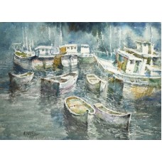 Abdul Hayee, 22 x 30 inch, Watercolor on Paper, Seascape Painting, AC-AHY-047