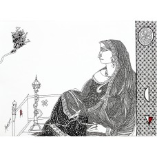 Abrar Ahmed , 11 x 15 Inch, Pen & Ink on Paper, Figurative Painting, AC-AA-044(EXB-16)