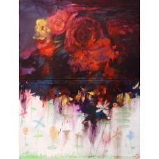 Aina Adnan, Nostalgia, 36 x 48 Inch, Oil on Canvas, Floral Painting, AC-AIAD-002
