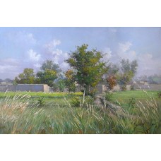 Ajab Khan, 24 x 36 Inch, Oil on Canvas, Landscape Paiting, AC-AJB-007