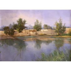 Ajab Khan, 30 x 40 Inch, Oil on Canvas, Landscape Painting, AC-AJB-015