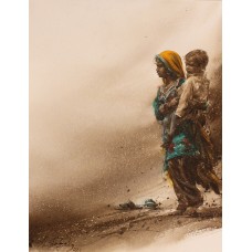 Ali Abbas, 12 x 16 Inch, Watercolor on Paper, Figurative Painting, AC-AAB-221