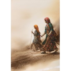 Ali Abbas, 22 x 15 Inch, Watercolor on Paper, Figurative Painting, AC-AAB-210