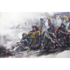 Ali Abbas, 30 x 45 Inch, Watercolor on Paper, Figurative Painting, AC-AAB-179