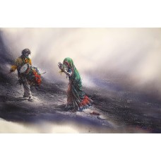 Ali Abbas, Watercolor on paper, 29 x 44 Inch, Figurative Painting, AC-AAB-232