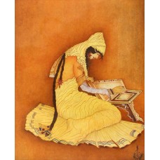 Ambreen Sana, 6 x 7 Inch, Watercolor on Paper, Figurative Painting, AC-ABS-001