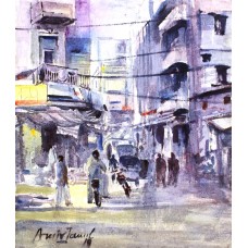 Amir Jamil, 12 x 14 Inch, Acrylic On Canvas, Cityscape Painting, AC-AJM-019