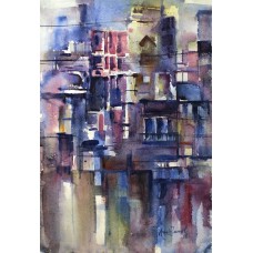 Amir Jamil, 15 x 21 Inch, Watercolor On Paper, Cityscape Painting, AC-AJM-029