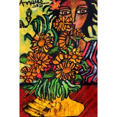 Anwar Maqsood, 13 x 19 Inch, Acrylic on Paper, Figurative Painting, AC-AWM-004