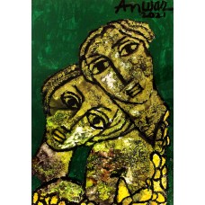 Anwar Maqsood, 14 x 20 Inch, Acrylic on Paper, Figurative Painting, AC-AWM-012