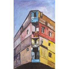 Aqib Faiz, 8 x 14 Inch, Oil on Broad, Cityscape Painting, AC-AQF-010