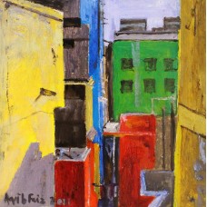 Aqib Faiz, 8 x 8 Inch, Oil on Canvas, Cityscape Painting, AC-AQF-003