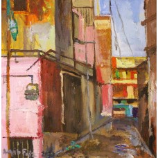 Aqib Faiz, 8 x 8 Inch, Oil on Canvas, Cityscape Painting, AC-AQF-004