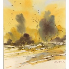 Arif Ansari, 10 x 11 Inch, Water Color on Paper, Landscape Painting, AC-AA-058