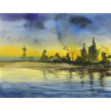 Arif Ansari, 11 x 14 Inch, Water Color on Paper, Seascape Painting, AC-AA-055