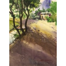 Arif Ansari, 11 x 15 Inch, Water Color on Paper, Landscape Painting, AC-AA-056