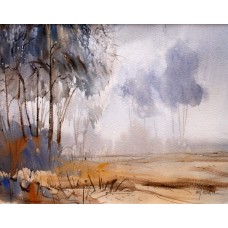 Arif Ansari, 19 x 10.5 inch, Water Color on Paper, Landscape Painting, AC-AA-001