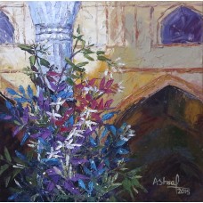 Ashraf, 12 x 12 Inch, Oil on Canvas, Floral Painting, AC-ASF-014