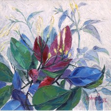 Ashraf, 12 x 12 Inch, Oil on Canvas, Floral Painting, AC-ASF-015