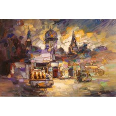 Asrar Farooqi, 24 x 36 Inch, Oil on Canvas,  Cityscape Painting, AC-ARF-001