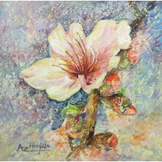 Aurangzib Hanjra, 12 x 12 Inch, Acrylic on Canvas, Floral Painting, AC-AZH-004