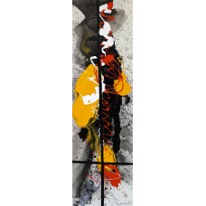 Ayesha Siddiqui, 20 x 72 inch, Oil on Canvas, Abstract Painting, AC-AYS-024