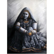 Bandah Ali, 22 x 36 Inch, Oil on Canvas, Figurative-Painting, AC-BNA-012