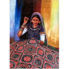 Bandah Ali, 23 x 32 Inch, Oil on Canvas, Figurative-Painting, AC-BNA-006