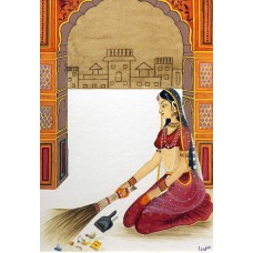 Rida Fatima, Untitled, 6 x 9 Inch, Gouache on Wasli, Miniature Painting, AC-RDF-CEAD-030