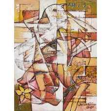 Chitra Pritam, Triptych of Life, 12 x 16 inch, Oil in Canvas, Abstract Painting, AC-CP-166