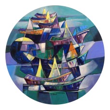 Durab, 24 x 24 Inch, Acrylic on Canvas, Seascape Painting, AC-DUR-014