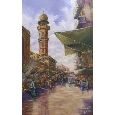 Fahad Ali, 18 x 30 Inch, Oil on Canvas, Citysscape Painting, AC-FAL-018