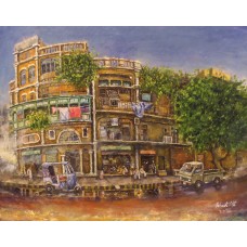 Fahad Ali, 24 x 30 Inch, Oil on Canvas, Citysscape Painting, AC-FAL-009